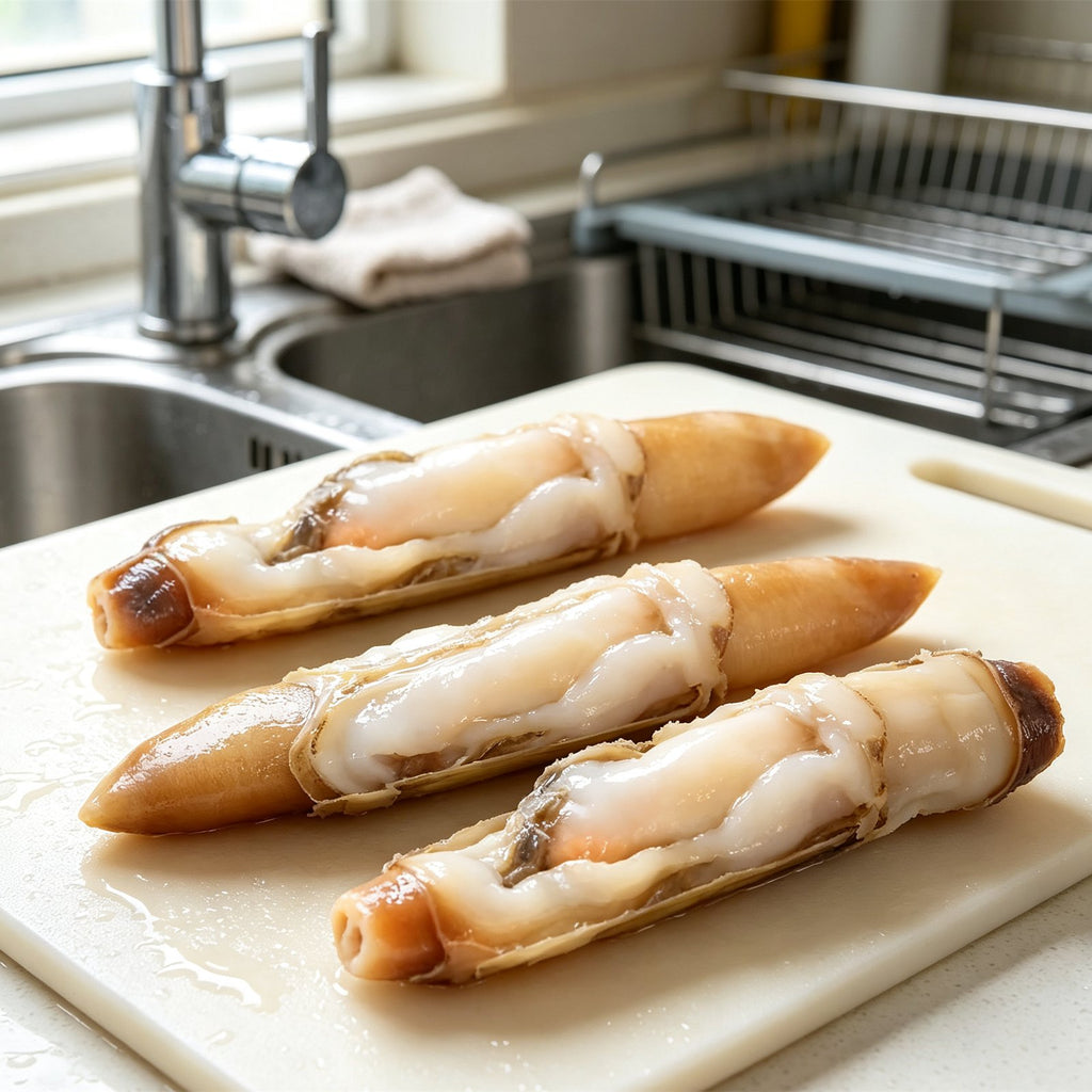 Fresh Razor Clams For Steaming