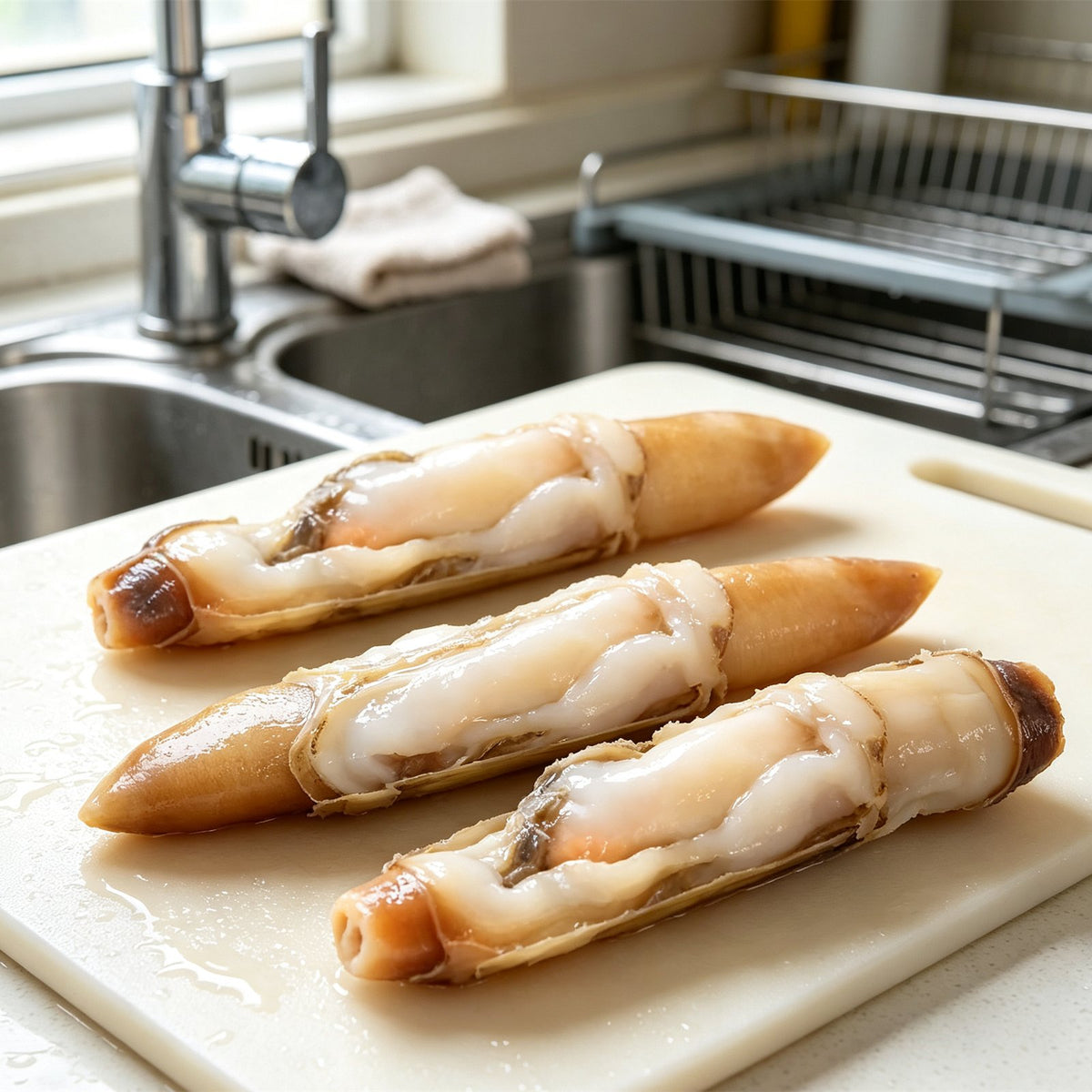 Fresh Razor Clams For Steaming