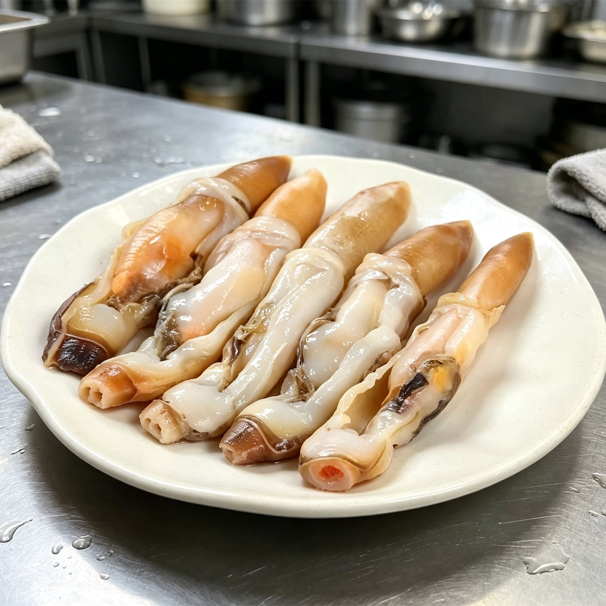 Fresh Razor Clams For Steaming