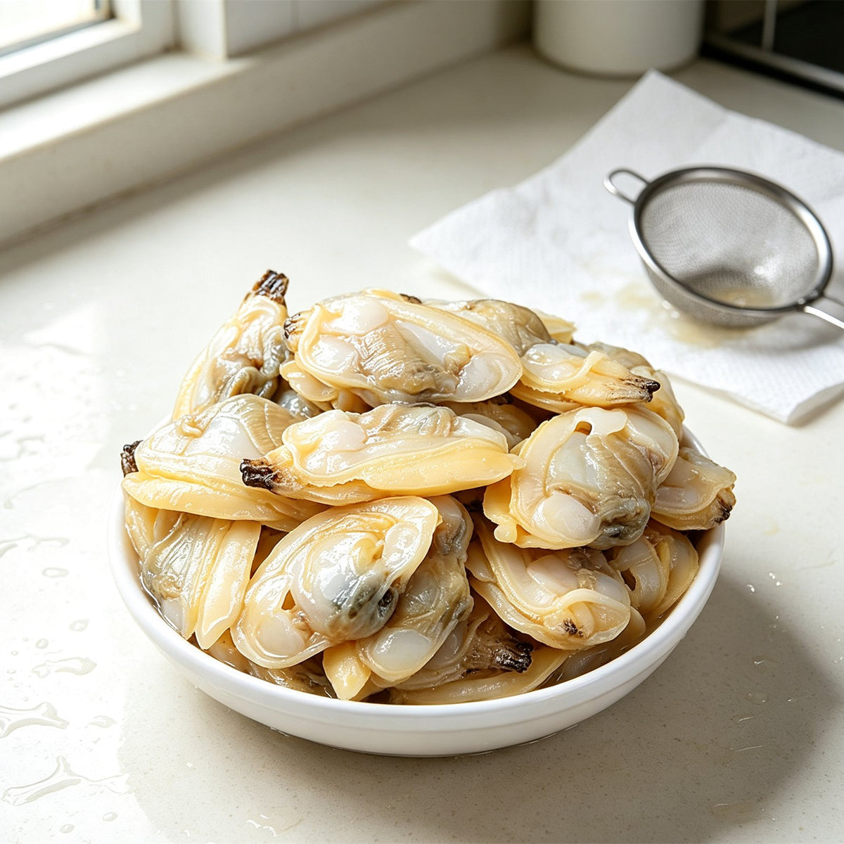 Fresh Clams Steamed With Garlic