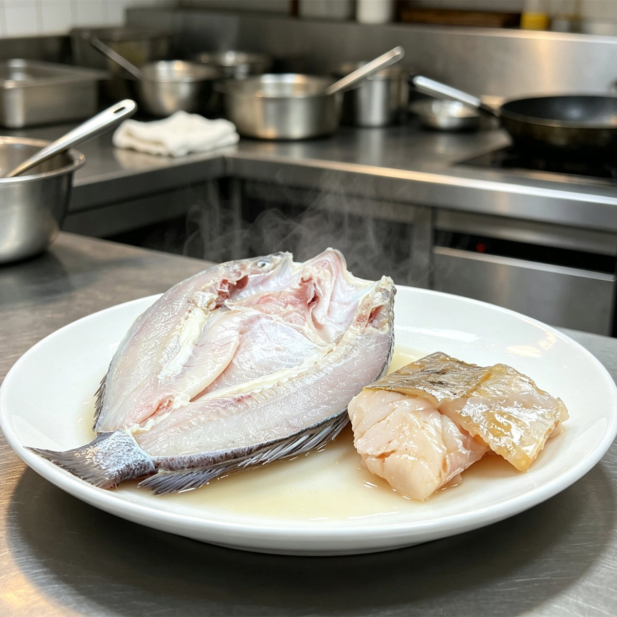 Fresh Sea Bass Split For Steaming