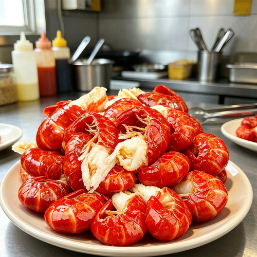Cooked Crayfish Tails Ready To Eat